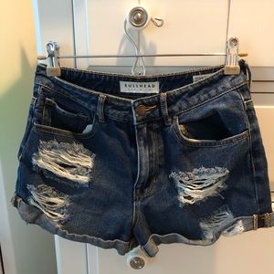 Pacsun dark wash denim shorts